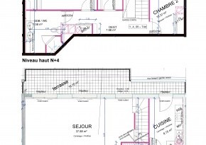 Plan de vente appartement T4 Limoges
