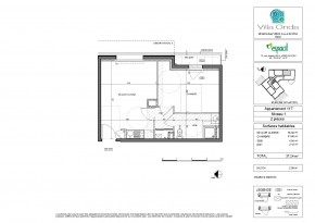 Plan de vente appartement T2 Nantes