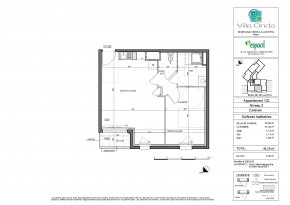 Plan de vente appartement T2 Nantes